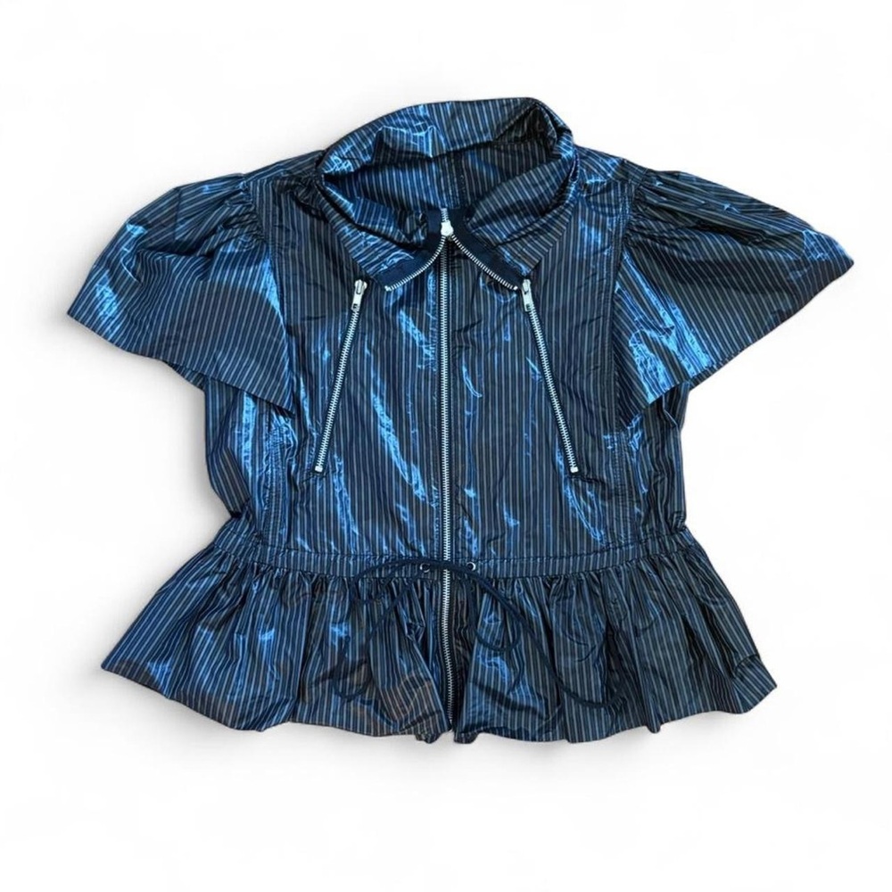 Vintage Anna Sui pinstripe zip up top